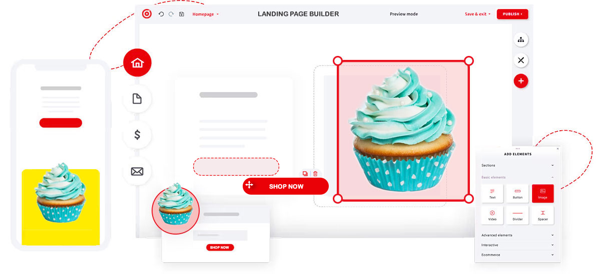 An Integrated Landing Page Builder